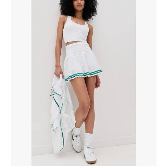 NWOT Beach Riot Gloria Courtside Pleated Mini Skort in White SZ XL - Picture 1 of 9